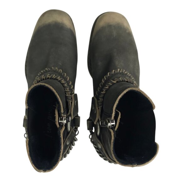 Free People Stony Desert Ankle Boot Womens 6.5 Harness Leather Western Booties - Picture 10 of 16